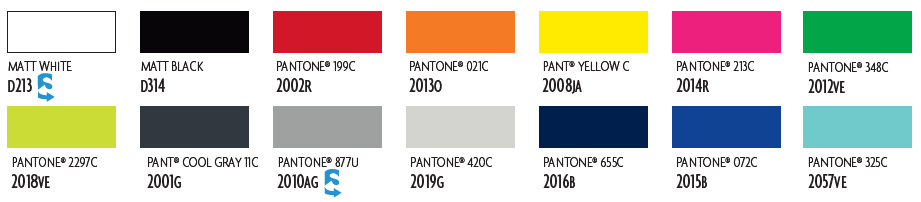 Nuancier planche pantone