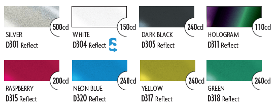 Nuancier planche reflect